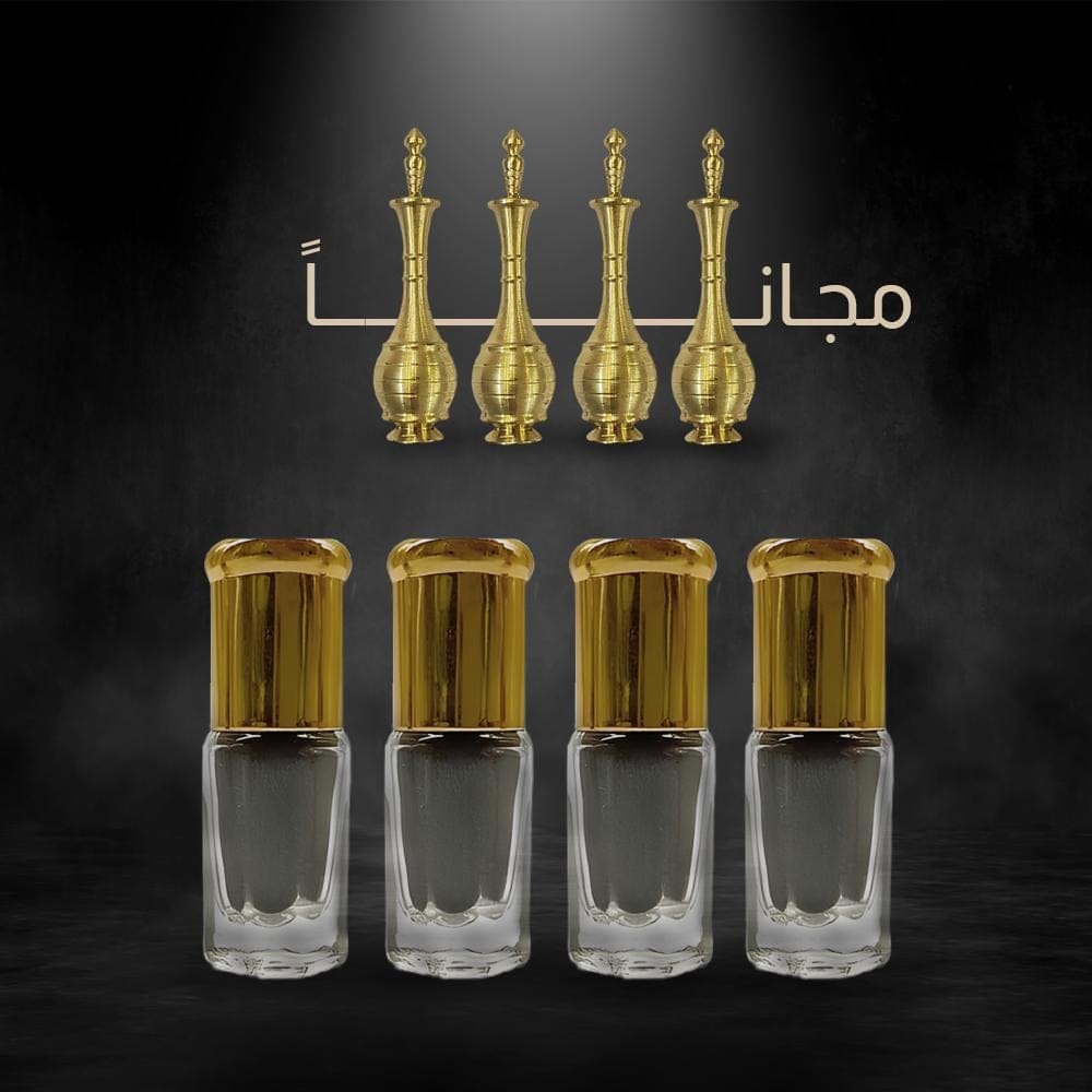 بكدج عيون عربية (4 عبوات كحل إثمد أسود أصلي + 4 مكاحل نحاسية)